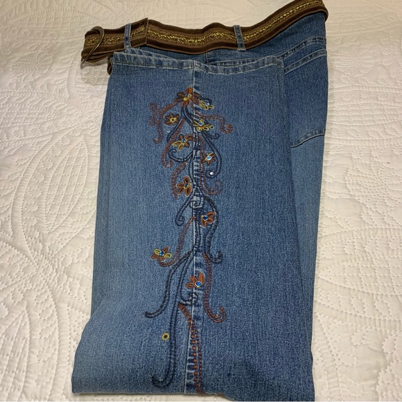 Vintage Y2K Wild Secret Jeans Embroidered Rhinestones Flared Size 11 - Picture 16 of 16
